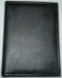 Ausweismappe in Buchform, Echtes Leder, Kreditkartenfächer, Große Dokumentenfächer sichtbar, Farbe schwarz