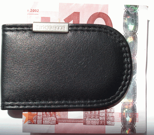 Notizhalter  /  Dollarclip mit Magnetverschluss