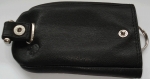 Praktische Schlüsselglocke in Rind-Nappa - mit 1 Schlüsselring - für viele Schlüssel und mit einer Länge von 10 cm geeignet - Günstig im Preis und tolle Qualität - Farbe schwarz