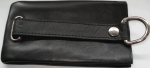 Große Schlüsselglocke, Rind-Leder, Farbe schwarz, Größe ca. 11,5 x 6,5 cm