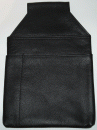 Holster für Gastronomiebörsen,Farbige Holster für Bedienungsgeldbeutel, Tasche für Bedienungsgeldbörse, Tasche für Kellnergeldbeutel, Echtes Leder, Wasserbüffel-Leder, Farbe schwarz + violett, Großes Einsteckfach für Börse, 1 Steckfach für Stift, 1 Steckf